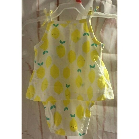 Carters Baby Girls Romper Size 3M Yellow White - Picture 5 of 12